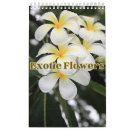 Exotic Flowers Collection Showcase Wall Calendar