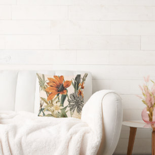 Exotic Flowers for Seasonal Home Decor Throw Pillow