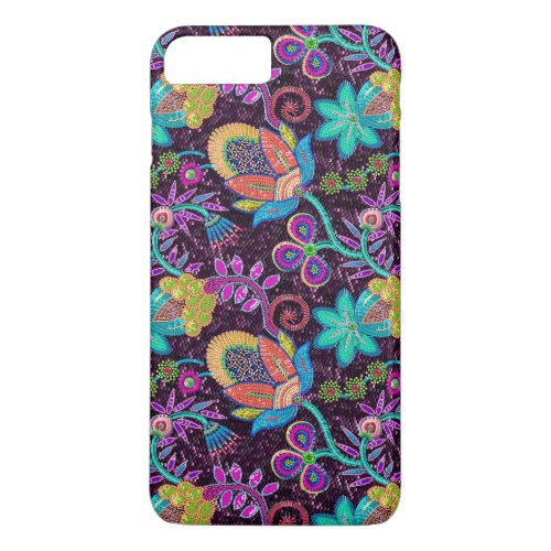 Exotic Flowers Glass_Beads Look iPhone 8 Plus7 Plus Case
