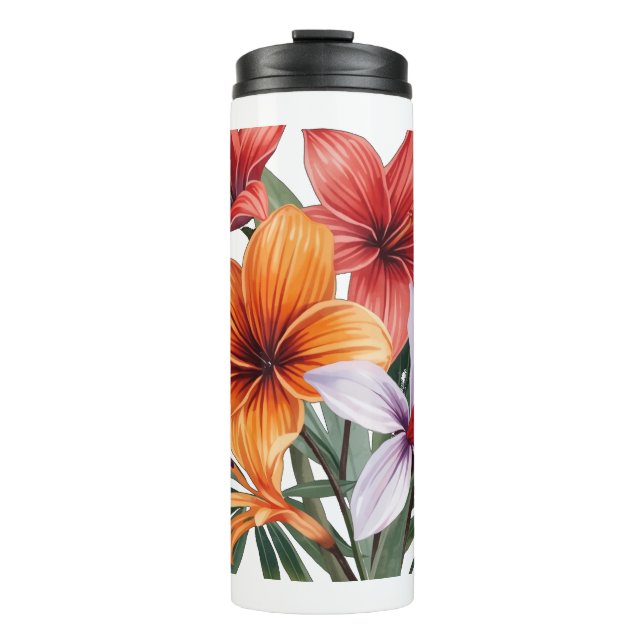 Exotic Flowers Insulated Bottle (Front)