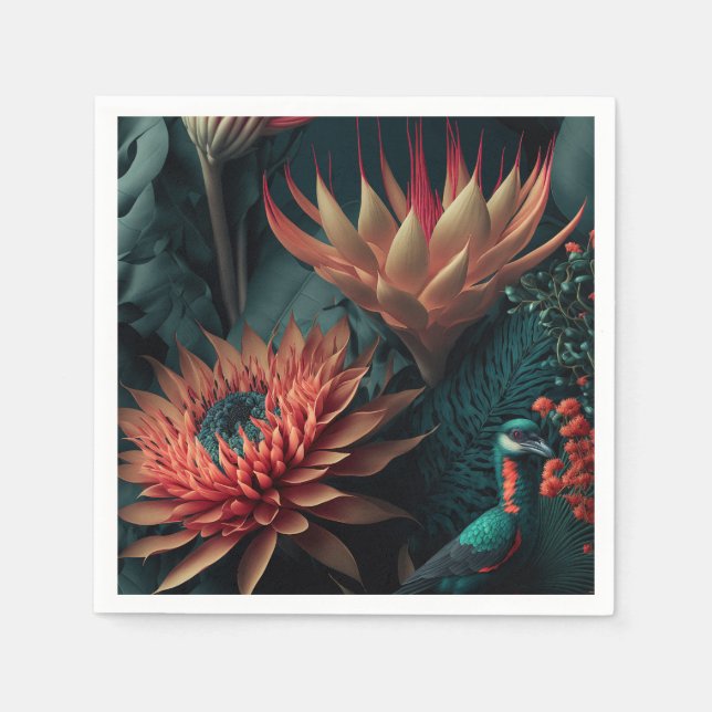 Exotic Flowers. Napkins (Front)