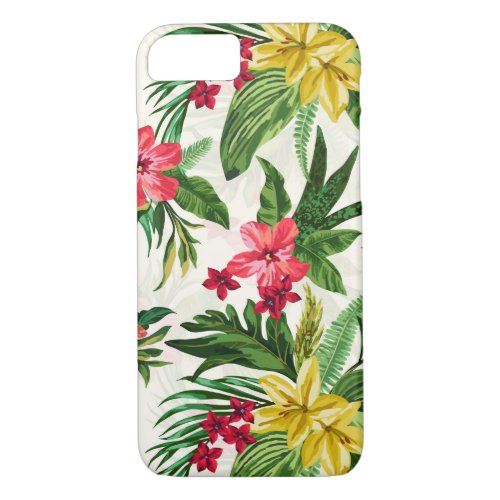 Exotic Flowers Pattern iPhone 87 Case