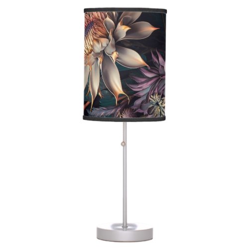 Exotic Flowers Pattern Table Lamp  Table Lamp