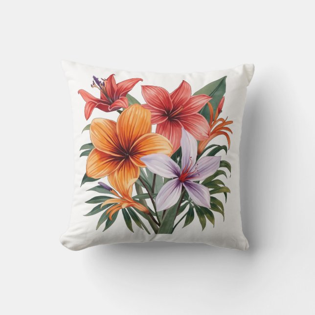 Exotic Flowers – Tropical Cushion Bouquet (Front)