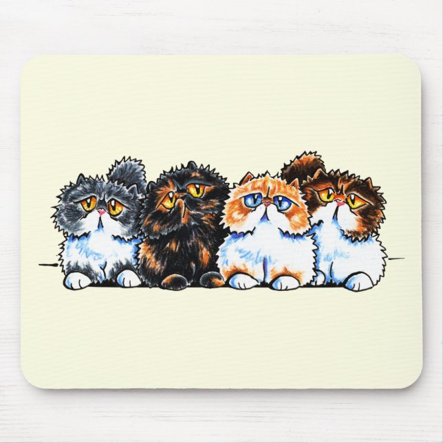 Exotic Foursome Cats Mouse Pad (Front)