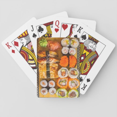 Exotic Fresh Sushi Plate Poker Cards