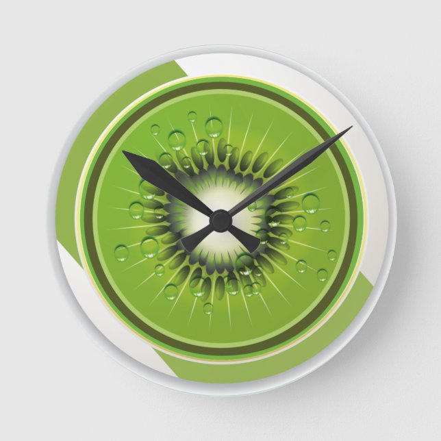 Exotic Fruit Kiwi Wall Clock (Front)