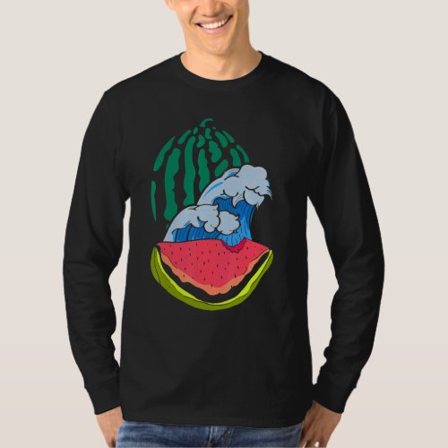 Exotic Fruit Tropical Summer Vacation Waves Waterm T_Shirt