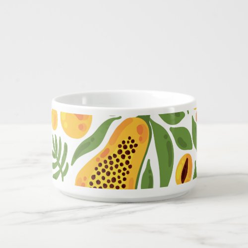 Exotic Fruits Ensemble Papaya Lemon Mango Bowl