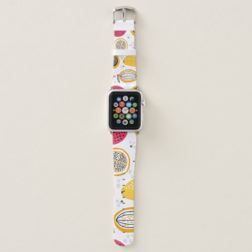Exotic Fruits Hand_Drawn Vintage Summer Apple Watch Band