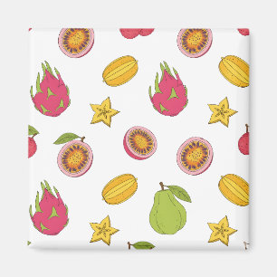Exotic Fruits Pattern – Tropical Paradise Mix Magnet