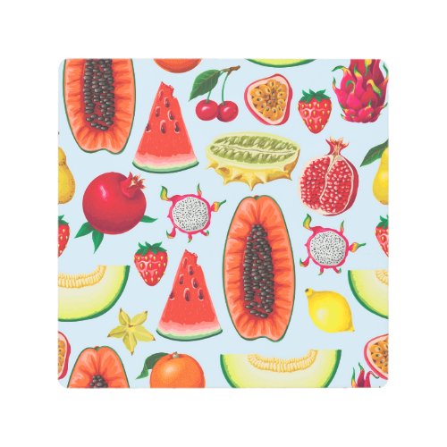 Exotic Fruits Trendy Print Seamless