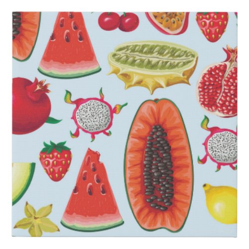 Exotic Fruits Trendy Print Seamless