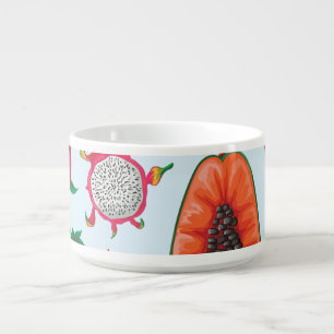 Exotic Fruits: Trendy Print Seamless. Bowl