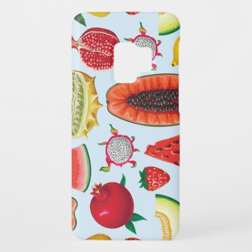 Exotic Fruits Trendy Print Seamless Case_Mate Samsung Galaxy S9 Case