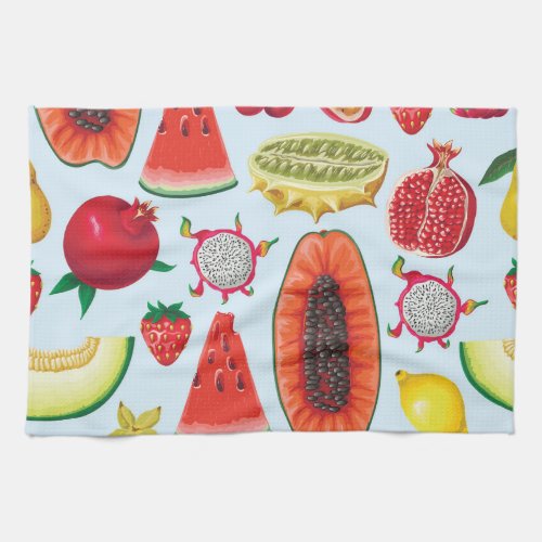 Exotic Fruits Trendy Print Seamless Kitchen Towel