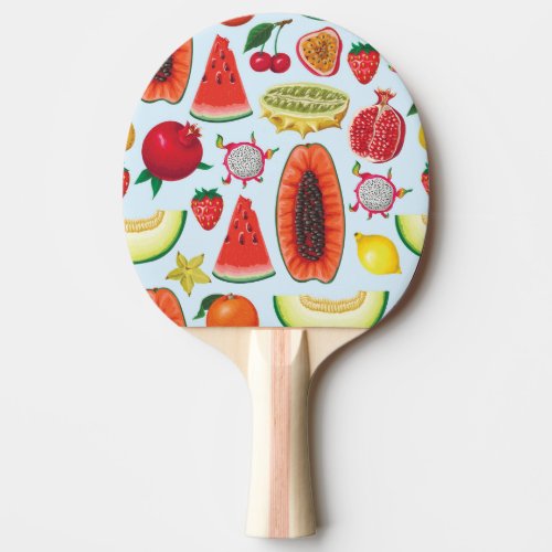 Exotic Fruits Trendy Print Seamless Ping Pong Paddle
