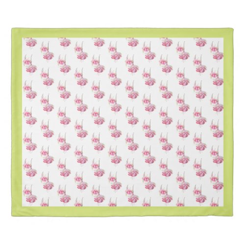 Exotic Fuchsias on a Duvet Cover