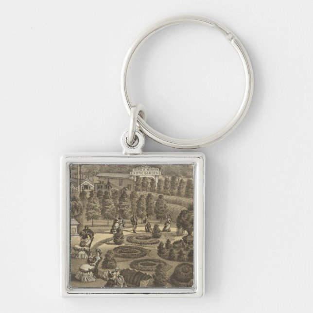 Exotic Gardens & Nurseries in New Jersey Keychain (Front)