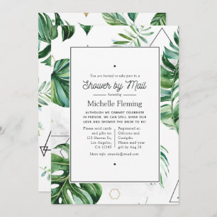 Exotic Geometric Forest Shower by Mail Invitation