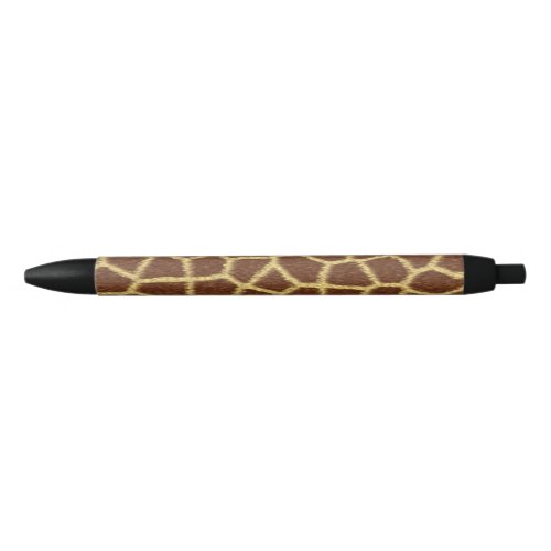 Exotic Giraffe Fur Pattern Black Ink Pen
