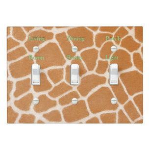 Exotic Giraffe Fur Realistic Animal Print Custom Light Switch Cover
