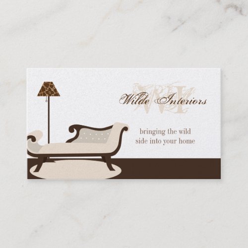 Exotic Giraffe Interior Design : Business Cards