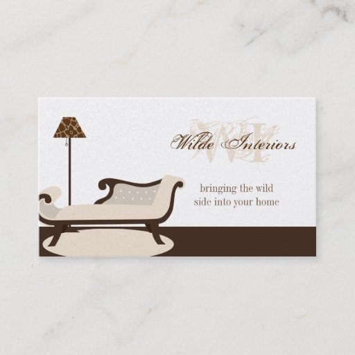 Customizable Exotic Giraffe Interior Design : Business Cards
