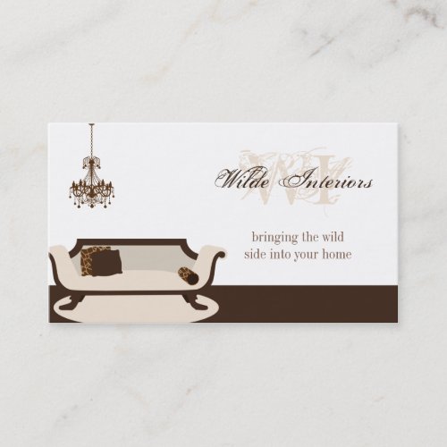 Exotic Giraffe Interior Design : Business Cards