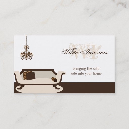 Customizable Exotic Giraffe Interior Design : Business Cards