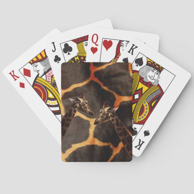 Exotic Giraffe Pattern, Poker Cards (Back)