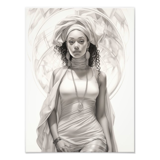 Exotic Girl on a Sofa Photo Print (Front)