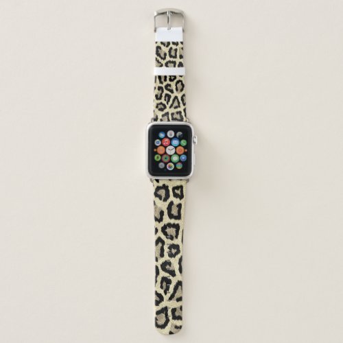 Exotic Golden Leopard Print Apple Watch Band