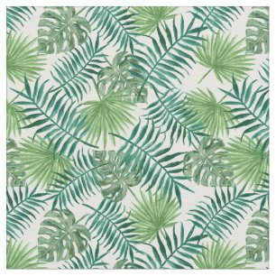 Exotic Green Leaves Fabric