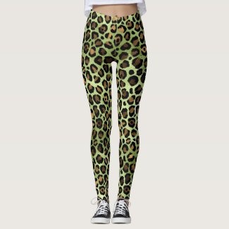 Exotic Green Leopard Print