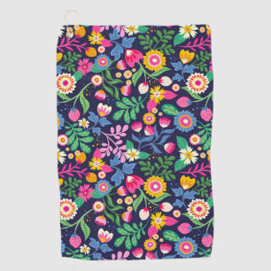 Exotic Hand Painted Floral Pattern-48330 Golf Towel