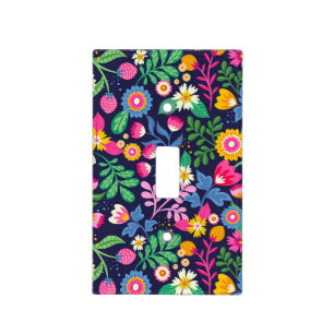 Exotic Hand Painted Floral Pattern-48330 Light Switch Cover