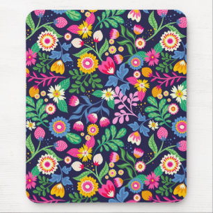 Exotic Hand Painted Floral Pattern-48330 Mouse Pad