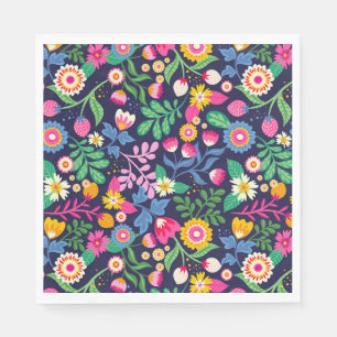 Exotic Hand Painted Floral Pattern-48330 Napkins