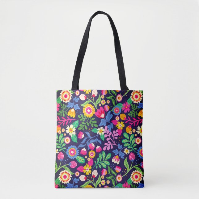 Exotic Hand Painted Floral Pattern-48330 Tote Bag (Front)