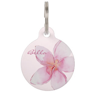 Exotic Hawaiian Flower - Elegant Pet ID Tag