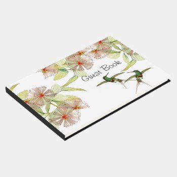 Exotic Hummingbird Birds Flowers Guest Book by farmer77 at Zazzle