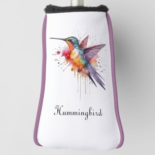 Exotic hummingbird in flight Golf Head Cover