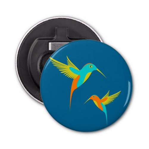 Exotic Hummingbirds Blue Bottle Opener