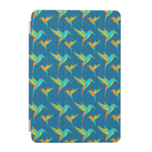 Exotic Hummingbirds Blue Pattern iPad Mini Cover