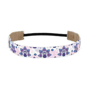 exotic india peacock pattern athletic headband