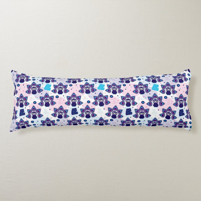 exotic india peacock pattern body pillow (Front)