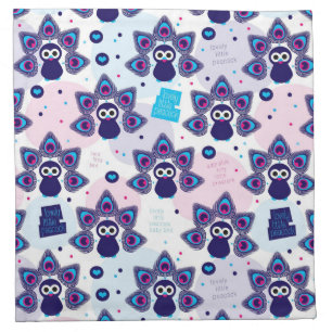 exotic india peacock pattern cloth napkin