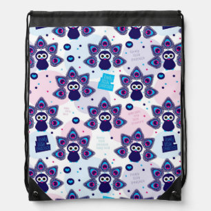 exotic india peacock pattern drawstring bag