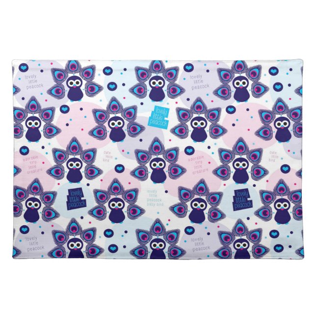 exotic india peacock pattern placemat (Front)